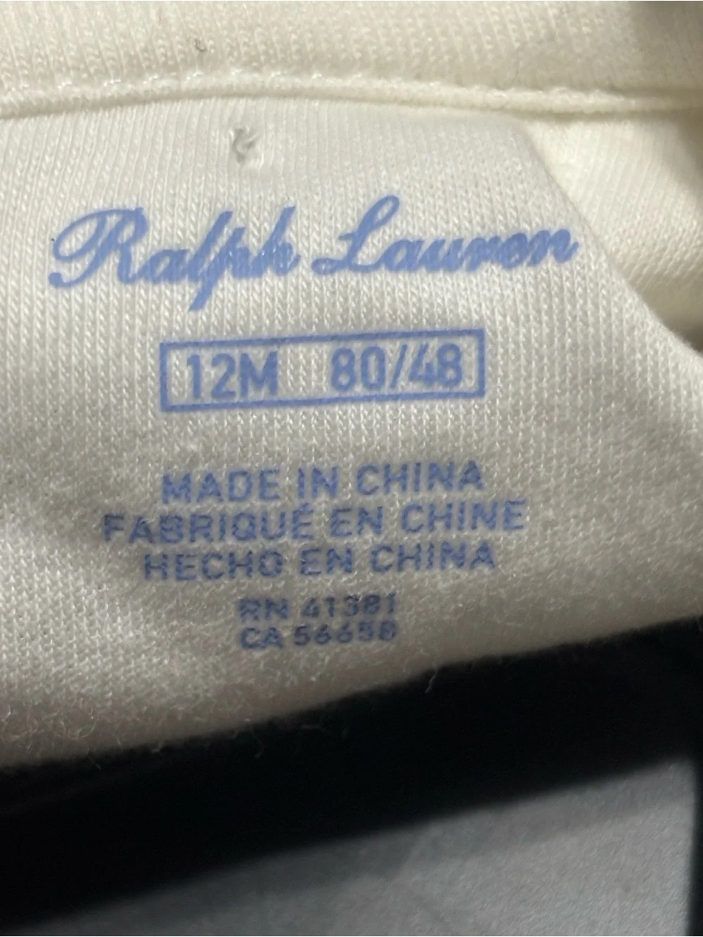 Ralph Lauren Navy and Green Plaid Longall with White Bodysuit Size 12M